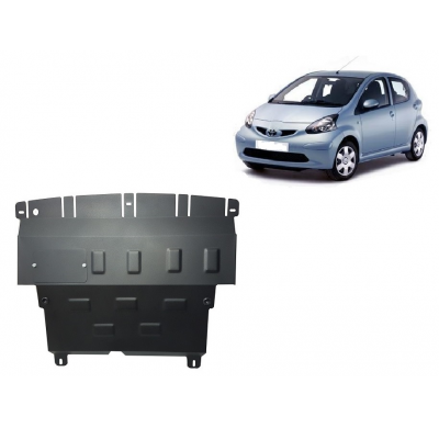 Cubre carter de Acero para Toyota Aygo AB10 Año: 2005 - 2014 Grosor: "2"mm Todas las motorizaciones