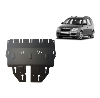Cubre carter de Acero para Skoda Roomster Año: 2006 - 2015 Grosor: "2"mm Todas las motorizaciones