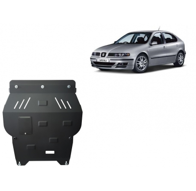 Cubre carter de Acero para Seat Leon Mk1 Año: 1998 - 2005 Grosor: "2"mm 1.6 - 2.0, 1.9 TD, 1M