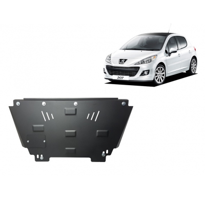 Cubre carter de Acero para Peugeot 207 Año: 2006 - 2014 Grosor: "2"mm Todas las motorizaciones