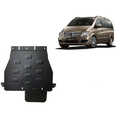 Protector de Acero para caja de cambios de Mercedes Viano W639 - 4x4 - caja de cambios automática Año: 2003 - 2014 Grosor: "2.5"