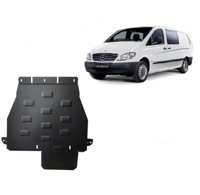Protector de Acero para caja de cambios Mercedes Vito W639 - 4x4 - caja de cambios automática Año: 2003 - 2014 Grosor: "2.5"mm 4