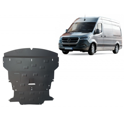 Cubre carter de Acero para Mercedes Sprinter-FWD Año: 2018 - 2025 Grosor: "2"mm Todas las motorizaciones