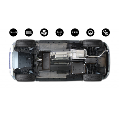 Cubre carter de Acero para Dacia Duster 4x4 - paquete promocional Año: 2018 - 2020 Grosor: "2"mm 4x4