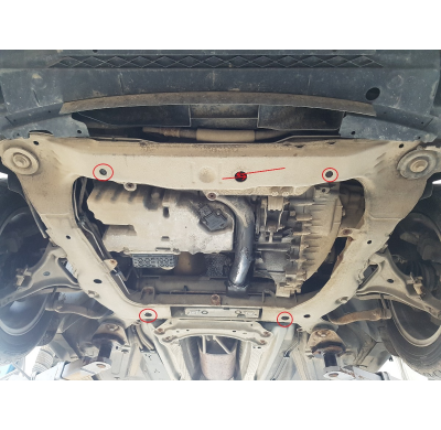 Cubre carter de Acero para Volvo V70 Año: 2000 - 2006 Grosor: "2"mm Todas las motorizaciones