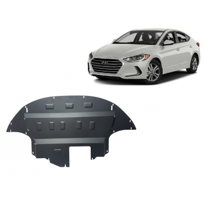 Cubre carter de Acero para Hyundai Elantra Año: 2016 - 2020 Grosor: "2"mm Todas las motorizaciones