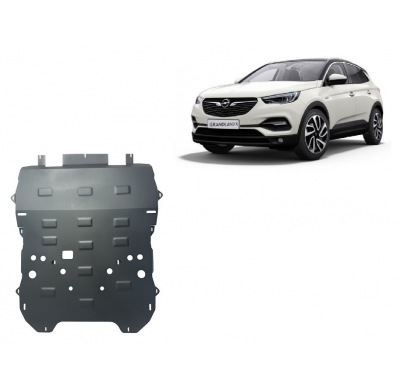 Cubre carter de Acero para Opel Grandland X Año: 2017 - 2025 Grosor: "2"mm Todas las motorizaciones