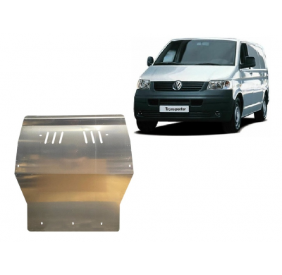 Cubre carter de Aluminio para Volkswagen Transporter T5 Año: 2004 - 2015 Grosor: "4"mm Todas las motorizaciones