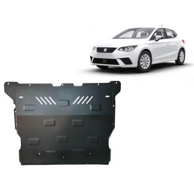 Protector de cárter de Acero para Seat Ibiza Año: 2017 - 2025 Grosor: "2"mm Todas las motorizaciones