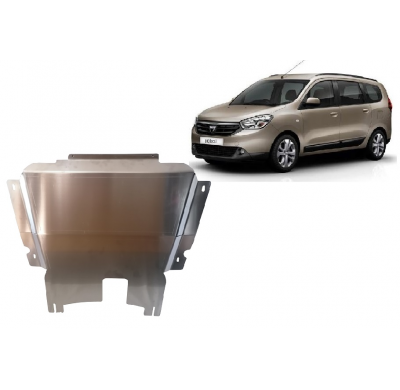 Cubre carter de Aluminio para DACIA LODGY Año: 2012 - 2025 Grosor: "4"mm Todas las motorizaciones