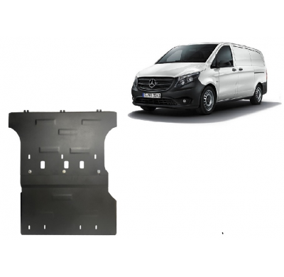 Cubre carter de Acero para Mercedes Viano W447 2.2 D, 4x2 Año: 2014 - 2025 Grosor: "2.5"mm Todas las motorizaciones