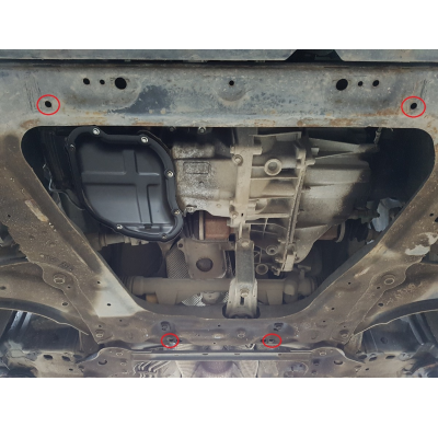 Cubre carter de Acero para Nissan Juke Año: 2010 - 2019 Grosor: "2,5"mm Todas las motorizaciones