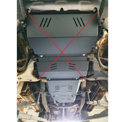 Protector de Acero para caja de cambios Mitsubishi L 200 Año: 2005 - 2015 Grosor: "3"mm Todas las motorizaciones