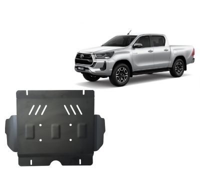 Cubre carter de Acero para Toyota Hilux Invincible Año: 2021 - 2025 Grosor: "3"mm Todas las motorizaciones