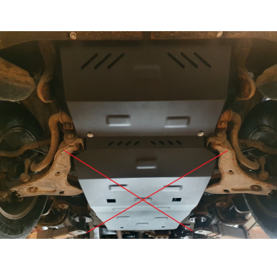 Protector de radiador de Acero para Mitsubishi L200 Año: 2015 - 2025 Grosor: "2.5"mm Todas las motorizaciones