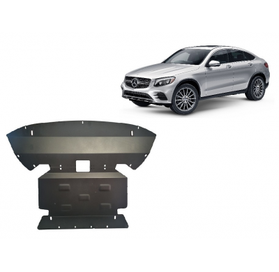 Cubre carter de Acero para Mercedes GLC Coupé X253 Año: 2015 - 2022 Grosor: "2.5"mm Todas las motorizaciones