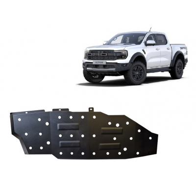 Cubre carter de Acero para el tanque de combustible del Ford Ranger Raptor Año: 2020 - 2023 Grosor: "2"mm Todas las motorizacion