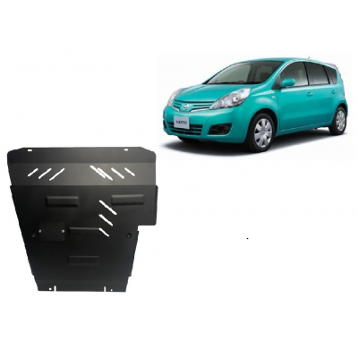 Cubre carter de Acero para Nissan Note Año: 2007 - 2013 Grosor: "2"mm Todas las motorizaciones
