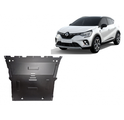 Cubre carter de Acero para Renault Captur Año: 2019 - 2025 Grosor: "2"mm Todas las motorizaciones