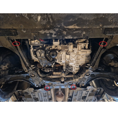 Cubre carter de Acero para Renault Captur Año: 2019 - 2025 Grosor: "2"mm Todas las motorizaciones