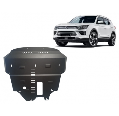 Cubre carter de Acero para SsangYong Korando Año: 2019 - 2025 Grosor: "2"mm Todas las motorizaciones