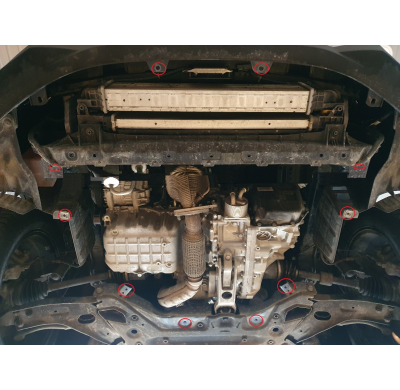 Cubre carter de Acero para SsangYong Korando Año: 2019 - 2025 Grosor: "2"mm Todas las motorizaciones