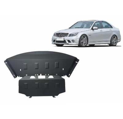 Cubre carter de Acero para Mercedes Clase C W204 Año: 2006 - 2014 Grosor: "2"mm Todas las motorizaciones