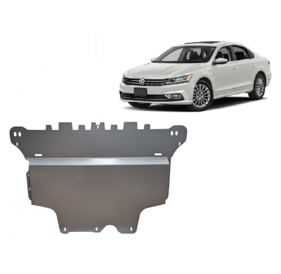 Cubre carter de Aluminio para VW Passat B8 Año: 2014 - 2023 Grosor: "3"mm Todas las motorizaciones