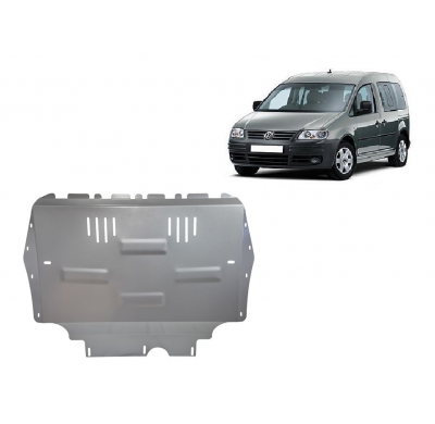 Cubre carter de Aluminio para Volkswagen Caddy Año: 2009 - 2019 Grosor: "3"mm 1.2 TSI, 1.4 TSI, 1.6 TDI