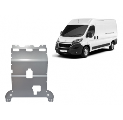 Cubre carter de Aluminio para Peugeot Boxer Año: 2016 - 2025 Grosor: "4"mm Todas las motorizaciones
