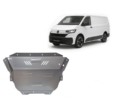 Cubre carter de Aluminio para furgoneta Volkswagen Transporter T7 Año: 2023 - 2025 Grosor: "3"mm Todas las motorizaciones