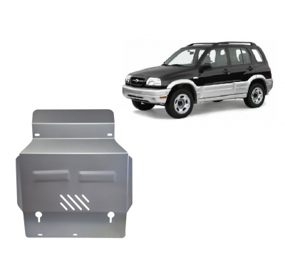 Cubre carter de Aluminio para Suzuki Grand Vitara Año: 1999 - 2005 Grosor: "3"mm Todas las motorizaciones