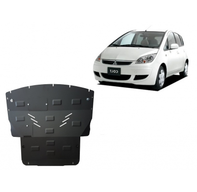 Cubre carter de Acero para Mitsubishi Colt Año: 2002 - 2013 Grosor: "2"mm 1.3, 1.6