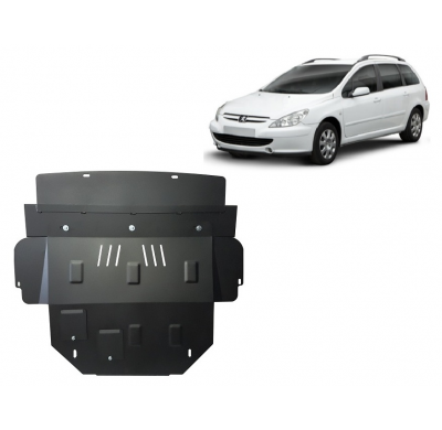 Cubre carter de Acero para Peugeot 307 Año: 2001 - 2008 Grosor: "2"mm Todas las motorizaciones