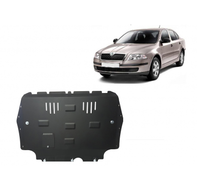 Cubre carter de Acero para Skoda Octavia 2 Año: 2004 - 2012 Grosor: "2"mm Todas las motorizaciones 1Z
