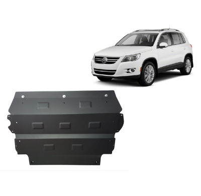 Cubre carter de Acero para VW Tiguan Año: 2008 - 2015 Grosor: "2"mm Todas las motorizaciones