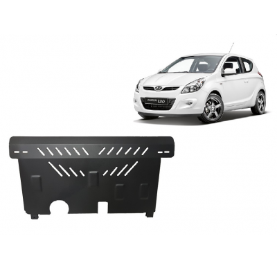 Cubre carter de Acero para el motor y caja de cambios del Hyundai i20 Año: 2009 - 2014 Grosor: "2"mm Todas las motorizaciones