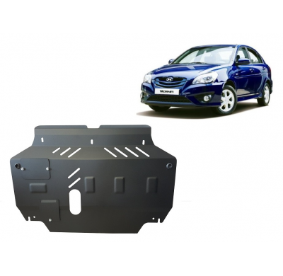 Cubre carter de Acero para Hyundai Verna Año: 2005 - 2010 Grosor: "2"mm Todas las motorizaciones