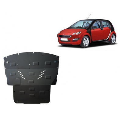 Cubre carter de Acero para el motor y caja de cambios del Smart ForFour gasolina Año: 2004 - 2006 Grosor: "2"mm Gasolina