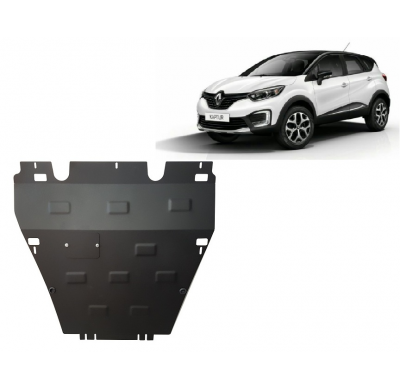 Cubre carter de Acero para Renault Captur Año: 2013 - 2019 Grosor: "2"mm Todas las motorizaciones