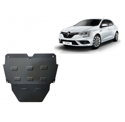 Cubre carter de Acero para Renault Megane 4 Año: 2016 - 2025 Grosor: "2"mm Todas las motorizaciones