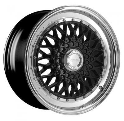 Llanta LENSO WHEELS BSX 7,5X16" BLANK ET25 CB73,1 NEGRO ARO PULIDO