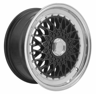 Llanta LENSO WHEELS BSX 7,5X16" BLANK ET25 CB73,1 NEGRO ARO PULIDO