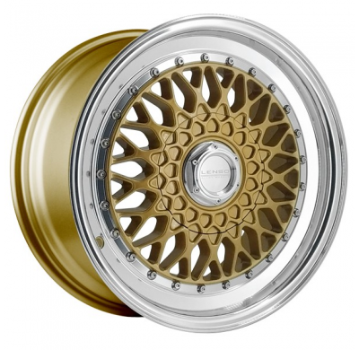 Llanta LENSO WHEELS BSX 7,5X16" BLANK ET25 CB73,1 ORO ARO PULIDO
