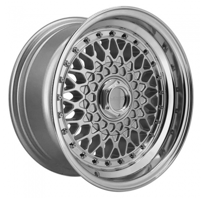 Llanta LENSO WHEELS BSX 8,0X15" BLANK ET25 CB73,1 PLATA ARO PULIDO