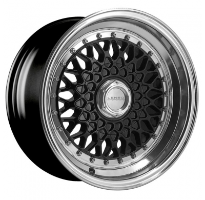Llanta LENSO WHEELS BSX 8,0X15" BLANK ET25 CB73,1 NEGRO ARO PULIDO