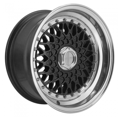 Llanta LENSO WHEELS BSX 8,0X15" BLANK ET25 CB73,1 NEGRO ARO PULIDO
