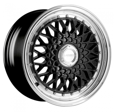 Llanta LENSO WHEELS BSX 7,0X15" BLANK ET20 CB73,1 NEGRO ARO PULIDO