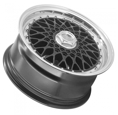 Llanta LENSO WHEELS BSX 7,0X15" BLANK ET20 CB73,1 NEGRO ARO PULIDO