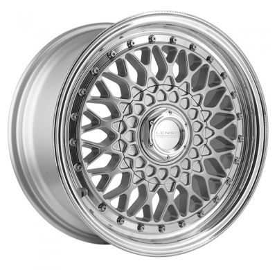 Llanta LENSO WHEELS BSX 7,0X15" 4X100/108 ET20 CB73,1 PLATA ARO PULIDO